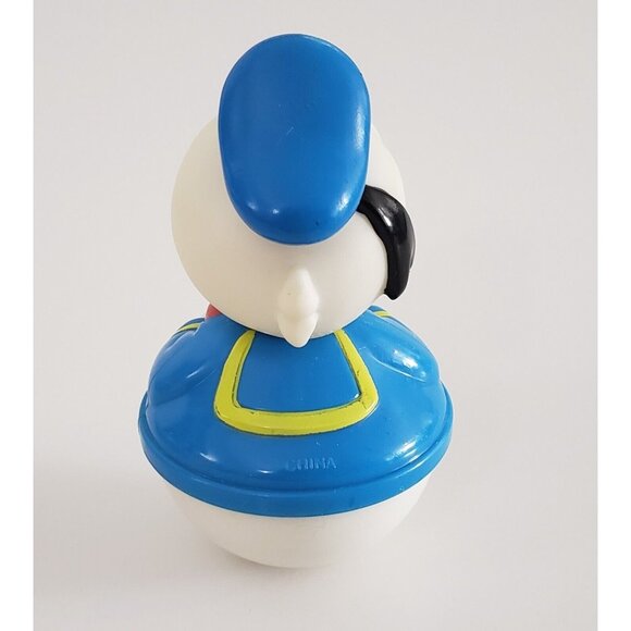 Disney Arco Red Plane Donald Duck Wobble Weighted Bottom Toy Collectible B VTG - Picture 5 of 13